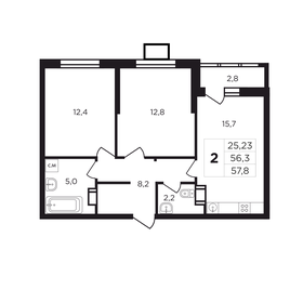 51,9 м², 2-комнатная квартира 6 850 000 ₽ - изображение 38