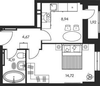 58 м², 1-комнатная квартира 6 500 000 ₽ - изображение 136