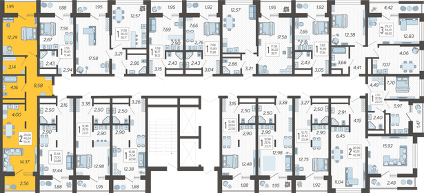 68 м², 2-комнатная квартира 18 000 000 ₽ - изображение 67