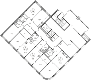 51,2 м², 2-комнатная квартира 6 717 000 ₽ - изображение 19