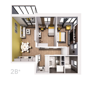 73,4 м², 2-комнатная квартира 9 978 320 ₽ - изображение 73