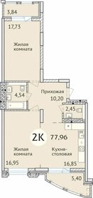 Квартира 77,5 м², 2-комнатная - изображение 1