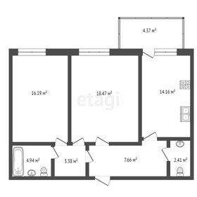 Квартира 64 м², 2-комнатная - изображение 1