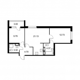57,5 м², 2-комнатная квартира 8 918 700 ₽ - изображение 22
