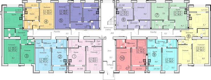 39 м², 1-комнатная квартира 2 500 ₽ в сутки - изображение 39