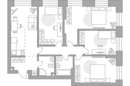 Квартира 103,3 м², 4-комнатная - изображение 1