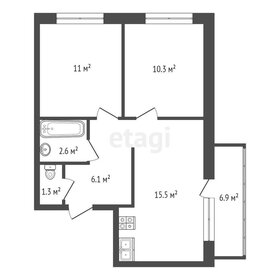 Квартира 46,8 м², 2-комнатная - изображение 1