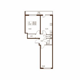 53,7 м², 2-комнатная квартира 6 930 000 ₽ - изображение 71