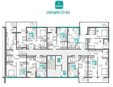 51 м², 2-комнатная квартира 7 054 000 ₽ - изображение 14