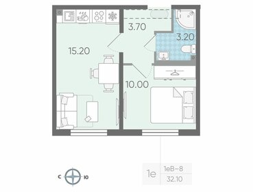 43,3 м², 2-комнатная квартира 3 050 000 ₽ - изображение 27