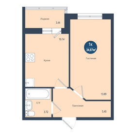 45 м², 1-комнатная квартира 6 850 000 ₽ - изображение 45