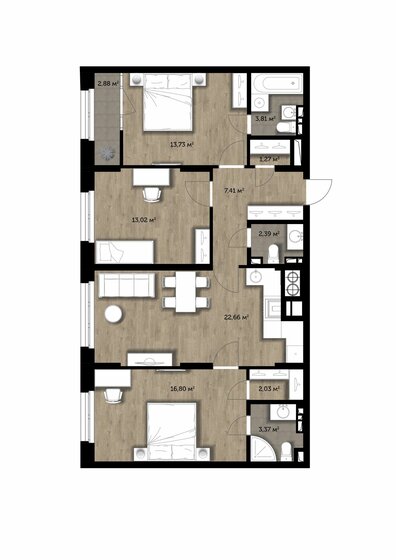 87,9 м², 3-комнатная квартира 11 255 040 ₽ - изображение 1