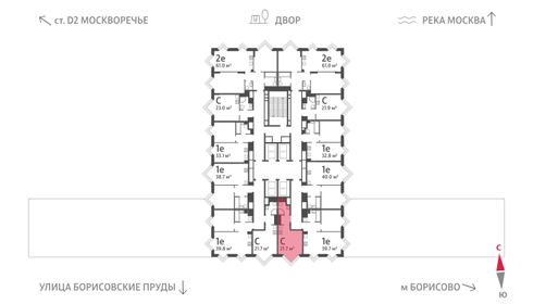 23 м², квартира-студия 13 581 546 ₽ - изображение 25