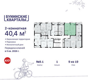 40,4 м², 2-комнатная квартира 9 949 712 ₽ - изображение 9