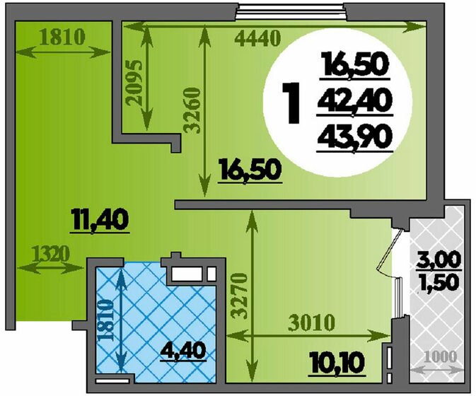 44,2 м², 1-комнатная квартира 7 900 000 ₽ - изображение 7