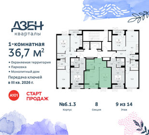 36,5 м², 1-комнатная квартира 11 569 999 ₽ - изображение 27