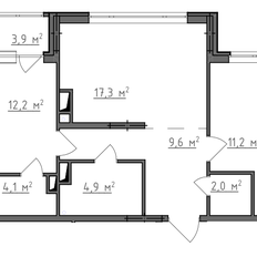 Квартира 65,4 м², 2-комнатная - изображение 3