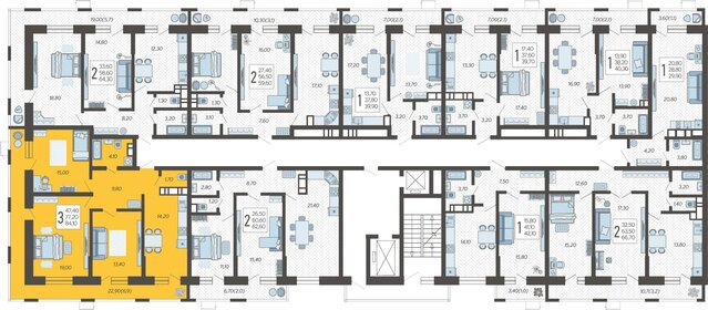 84,1 м², 3-комнатная квартира 13 683 070 ₽ - изображение 7