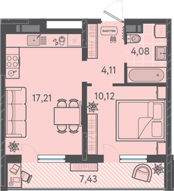 Квартира 39,3 м², 1-комнатная - изображение 1