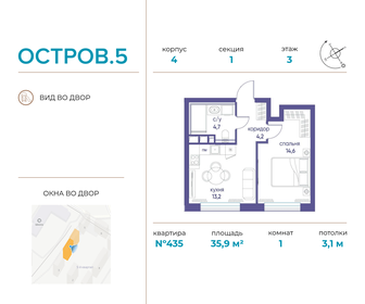 Квартира 35,9 м², 1-комнатная - изображение 1