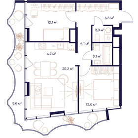 69,7 м², 2-комнатная квартира 34 562 100 ₽ - изображение 39