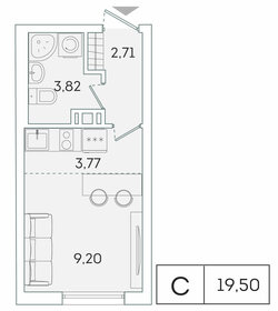 24 м², квартира-студия 3 000 000 ₽ - изображение 101