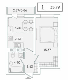 36 м², 1-комнатная квартира 5 699 000 ₽ - изображение 65