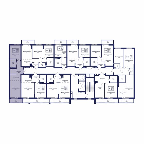 47,5 м², 2-комнатная квартира 5 300 000 ₽ - изображение 102