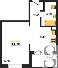 33,7 м², 1-комнатная квартира 4 270 000 ₽ - изображение 23