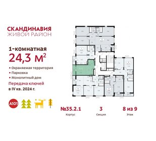 24,5 м², квартира-студия 8 500 000 ₽ - изображение 114