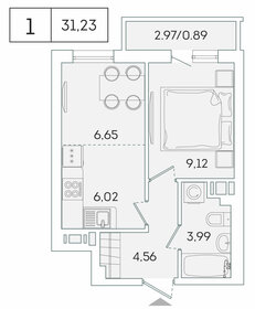 31,2 м², 1-комнатная квартира 5 129 808 ₽ - изображение 61