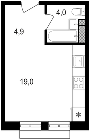 19,2 м², апартаменты-студия 6 122 400 ₽ - изображение 131