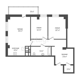 Квартира 72 м², 3-комнатная - изображение 2