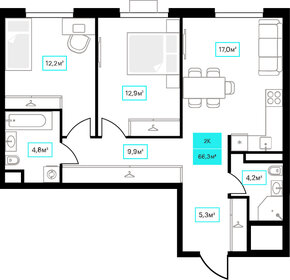 70,9 м², 2-комнатная квартира 8 050 000 ₽ - изображение 52