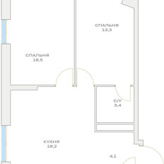 Квартира 62 м², 2-комнатная - изображение 2