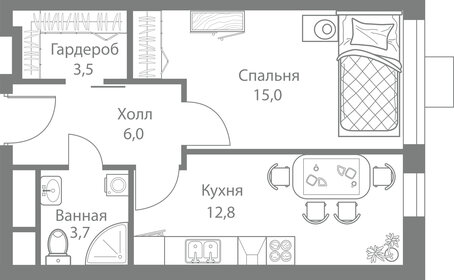 34,6 м², 1-комнатная квартира 8 650 000 ₽ - изображение 51