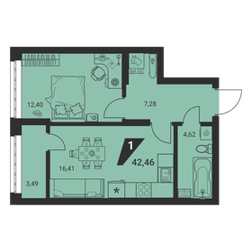 39,5 м², 1-комнатная квартира 5 250 000 ₽ - изображение 11
