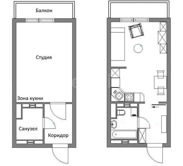 23,8 м², квартира-студия 8 400 000 ₽ - изображение 36