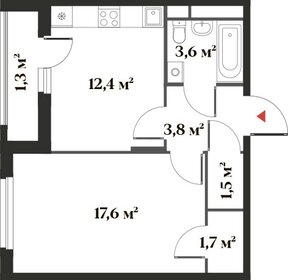 42,9 м², 1-комнатная квартира 7 699 999 ₽ - изображение 59