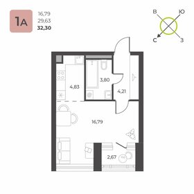 31 м², 1-комнатная квартира 4 495 000 ₽ - изображение 13