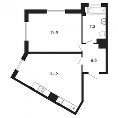 Квартира 58,5 м², 1-комнатная - изображение 2