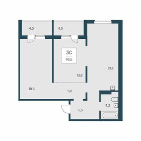 Квартира 76,5 м², 3-комнатная - изображение 1