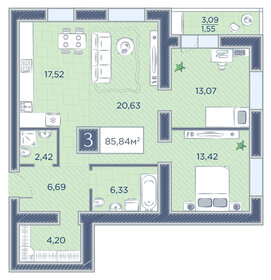 81,7 м², 4-комнатная квартира 9 830 000 ₽ - изображение 131