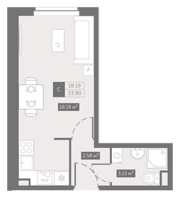 22 м², квартира-студия 8 000 000 ₽ - изображение 121