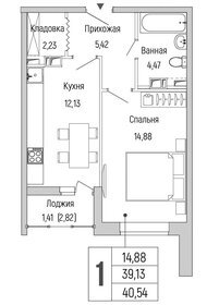 40,5 м², 1-комнатная квартира 7 110 400 ₽ - изображение 10