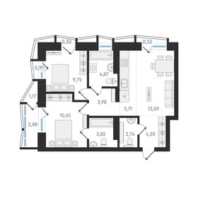 Квартира 58,8 м², 3-комнатная - изображение 1