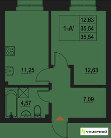 Квартира 35,5 м², 1-комнатная - изображение 1