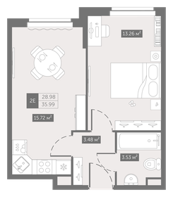 35,7 м², 1-комнатные апартаменты 5 878 480 ₽ - изображение 22