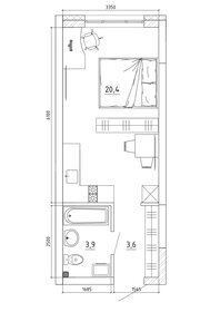 Квартира 29,1 м², 1-комнатная - изображение 1