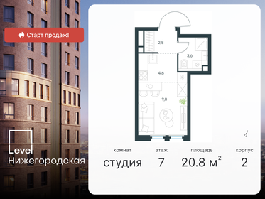 15,4 м², апартаменты-студия 5 100 000 ₽ - изображение 93